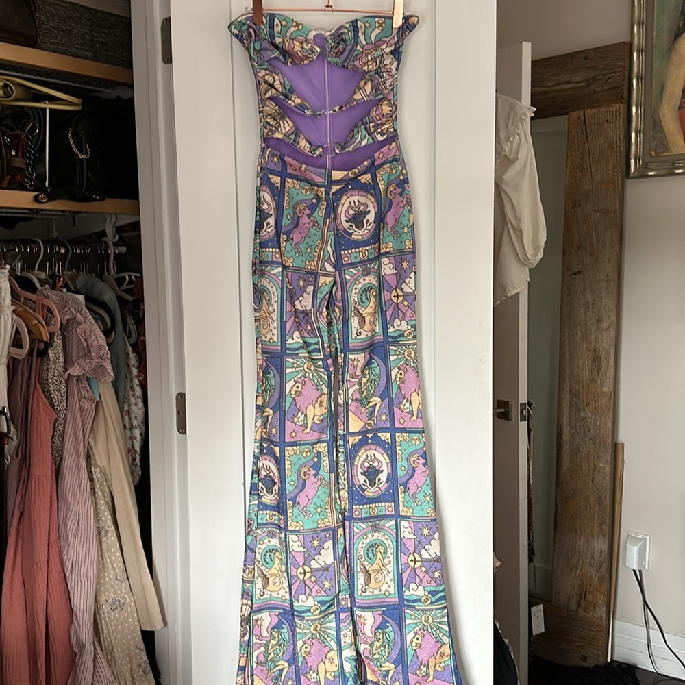 NEW Oceanus Eden Cutout Zodiac Crystal Jumpsuit - Picture 5 of 10